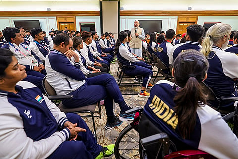 Paris Paralympic 2024: PM Modi during an interaction with the Indian Paralympic contingent